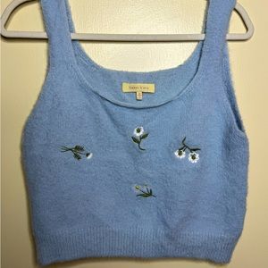 Flower Fleece Crop Top